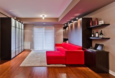 Lit escamotable moderne avec divan sectionnel