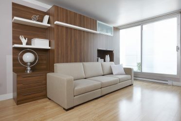 Lit escamotable en bois avec sofa