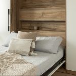 Lit escamotable queen en bois